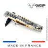 laguiole knife double plates with corkscrew stag horn