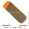 prestige bicolour leather case in grey orange