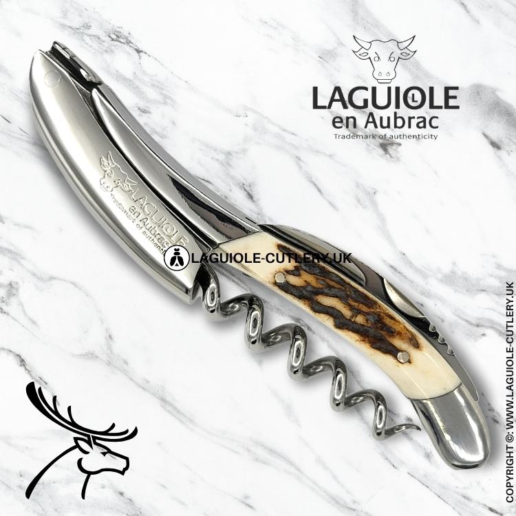 laguiole sommelier corkscrew deer antler
