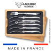 set of 6 laguiole forks stainless steel shiny