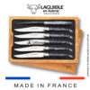 set of 6 laguiole steak knives mussel shells
