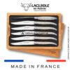 set of 6 laguiole steak knives oyster shells