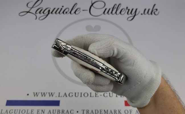 laguiole knife double plates with corkscrew stag horn video