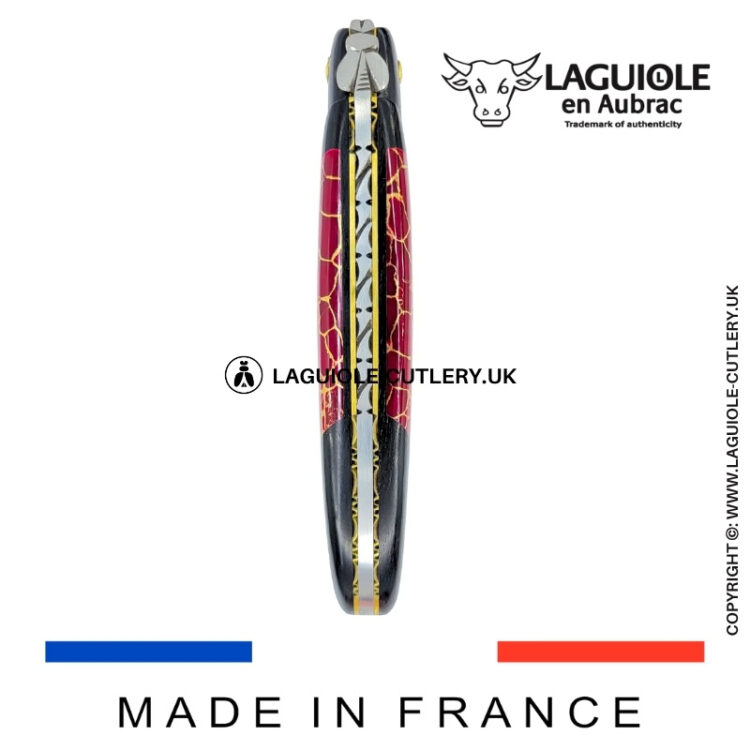 laguiole pocket knife ebony & jasper – nox pretiosa collection