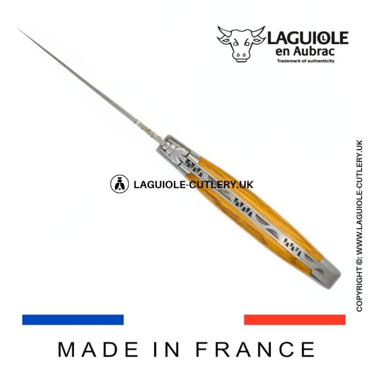 laguiole pocket knife in oak wood