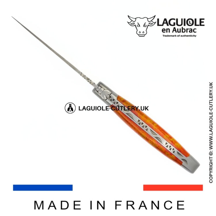 laguiole pocket knife in red cheesewood