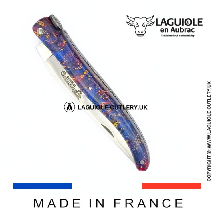 “the earth” laguiole pocket knife – cosmos collection – elder burl