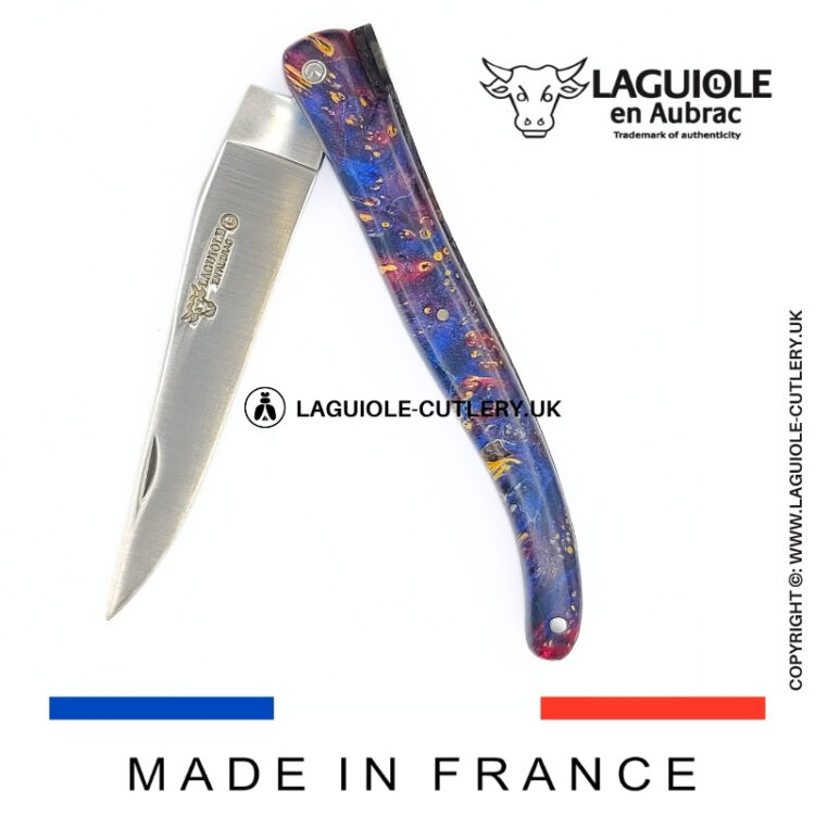 “the earth” laguiole pocket knife – cosmos collection – elder burl
