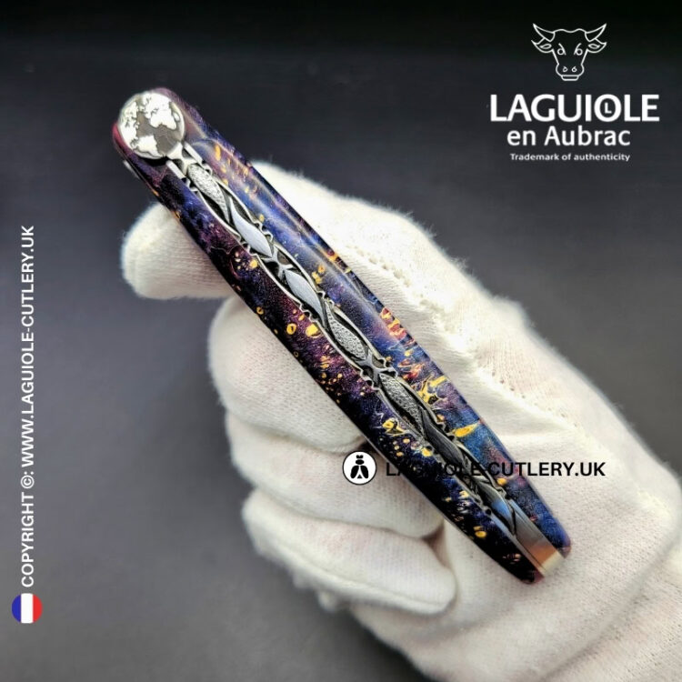 “the earth” laguiole pocket knife – cosmos collection – elder burl