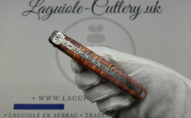 “big bang” laguiole pocket knife – cosmos collection – elder burl