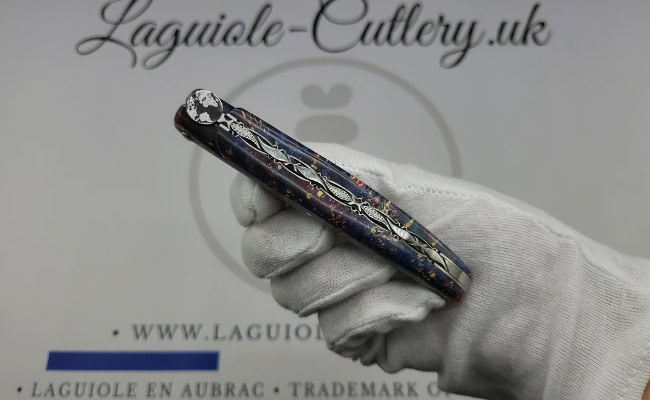 “the earth” laguiole pocket knife – cosmos collection – elder burl